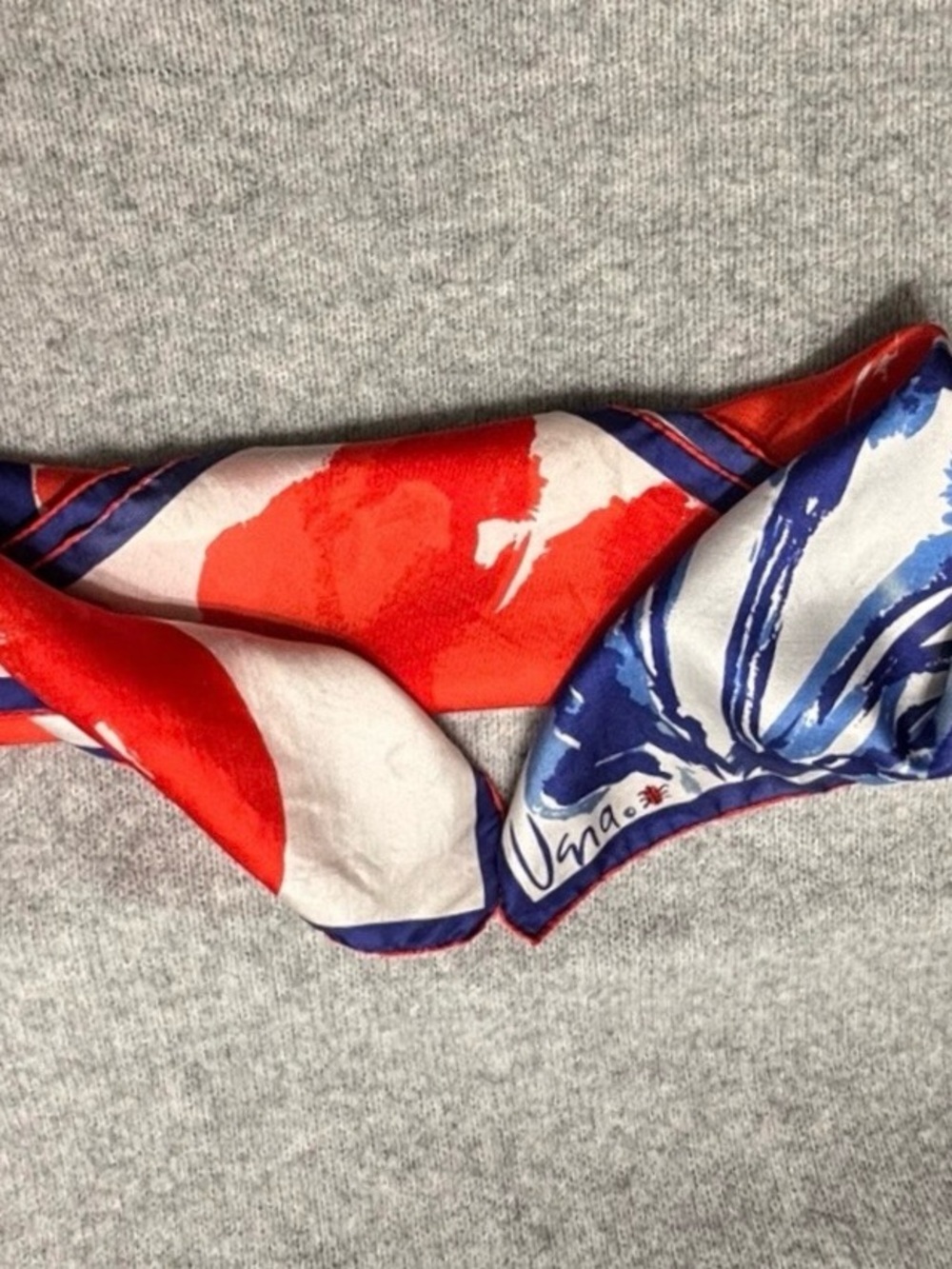 VERA NEUMANN - 1960s VINTAGE Hand Rolled Silk Floral Red Poppy Scarf made in USA - Picture 16 of 16
